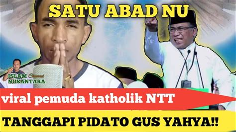 Pemuda Katholik Tanggapi Pidato Gus Yahya Cholil Staquf Pidato Satu