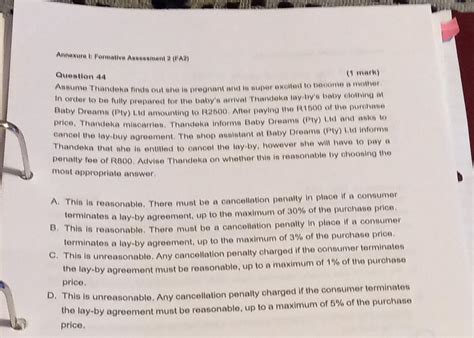 Solved Annexure I Formative Assesament Faa Question Chegg