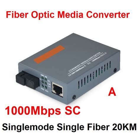 Gigabit Fiber Optic Media Converter Mbps Single Mode Single Fiber