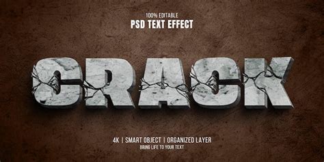 Premium Psd Crack Text Effect