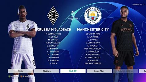 Pes Borussia M Gladbach Vs Manchester City Uefa Champions