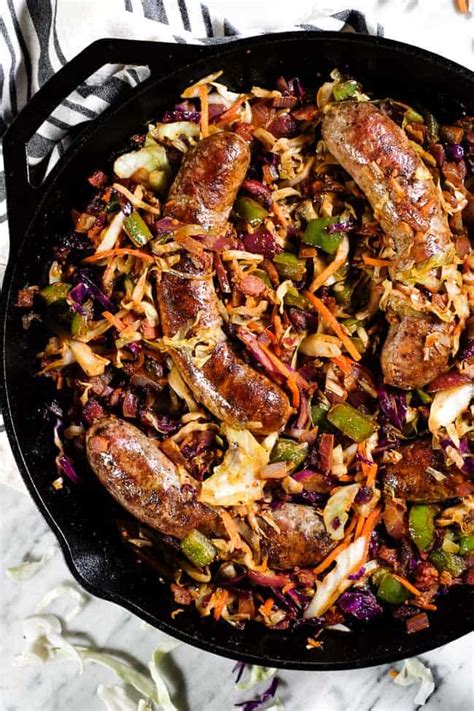 Sausage And Cabbage Skillet Paleo Whole Keto Real Simple Good