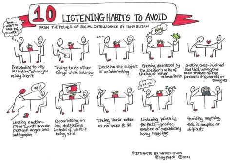 10 Bad Listening Habits That Stunt Your Growth Daily Infographic