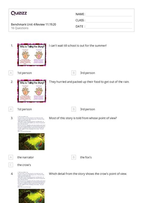 Comparing And Contrasting Characters Worksheets For Rd Grade On