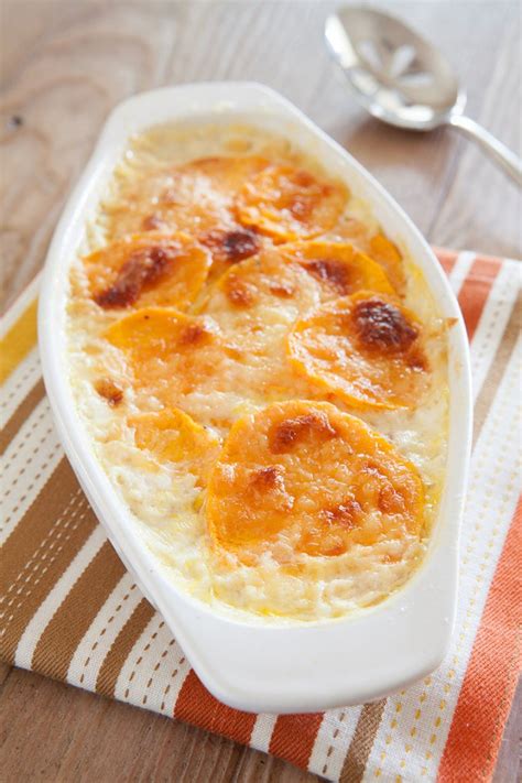 Recette Gratin aux pommes de terre et potiron au comté Marie Claire