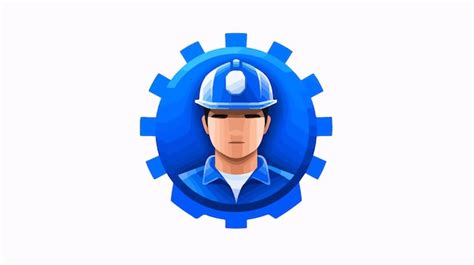 engineer flat blue symbol vector icon premium ai generated vector