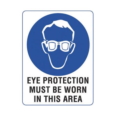 Safety Sign 600 X 450mm Eye Protection Must Be Worn Tradeline