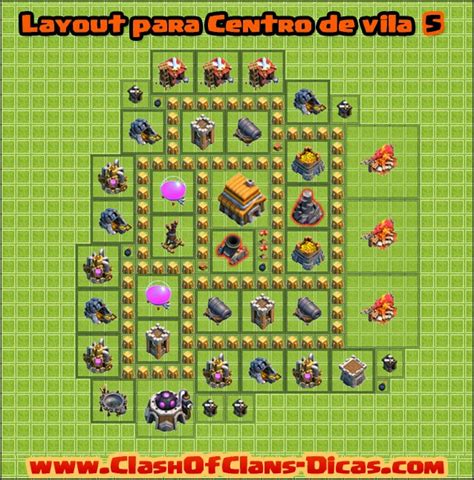 Dicas De Layouts Para Clash Of Clans Todos Os Centro De Vila Clash