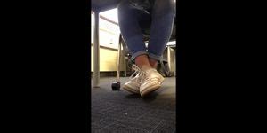 Candid Hot Girl Reebok Shoes In Library With Faceshot Tnaflix