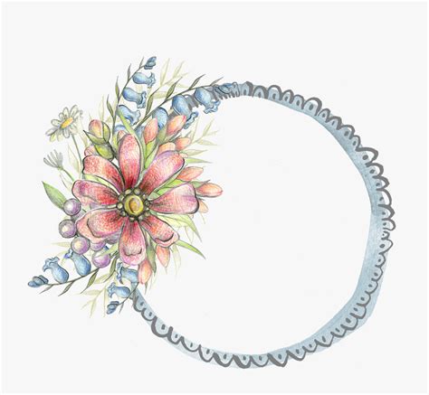 Floral Template Ornamen Bingkai Bunga Png Transparent Png Kindpng