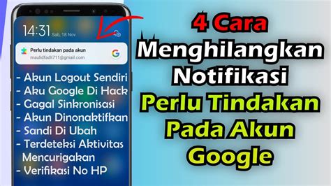 Cara Menghilangkan Notifikasi Perlu Tindakan Pada Akun Google Youtube