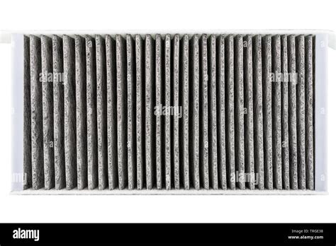 Rectangular Carbon Cabin Filter Isolated On White Background With