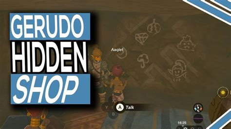 The Gerudo Hidden Shop Logo Is Shown Above An Image Of Some Cartoon