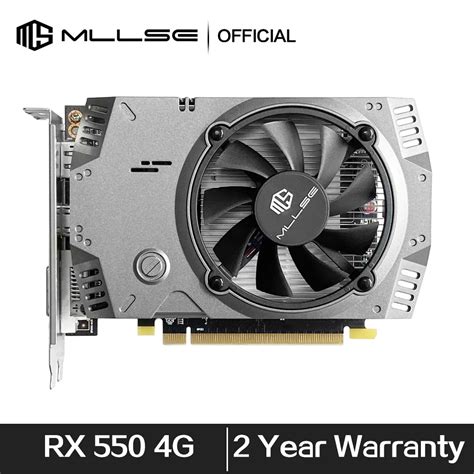 MLLSE Placa De V Deo AMD Radeon RX 550 Tarjeta Gr Fica GDDR5 De 128