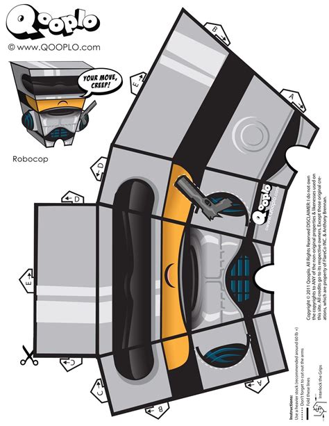 Robocop Qooplo Papercraft Paper Toys Paper Crafts Robocop