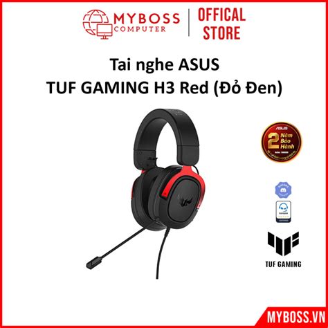 Tai nghe ASUS TUF GAMING H3 Red Đỏ Đen bảo hành chính hãng 24 tháng