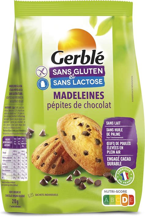 Gerbl Sans Gluten Sans Lactose Madeleine Aux P Pites De Chocolat