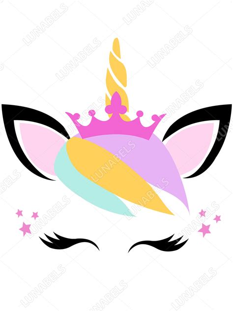 Unicorn Face Svg Black And White
