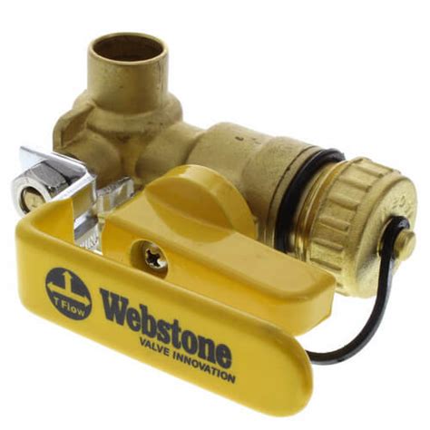 50612w Webstone 50612w 1 2 Sweat Pro Pal Full Port Ball Valve W Drain Lead Free