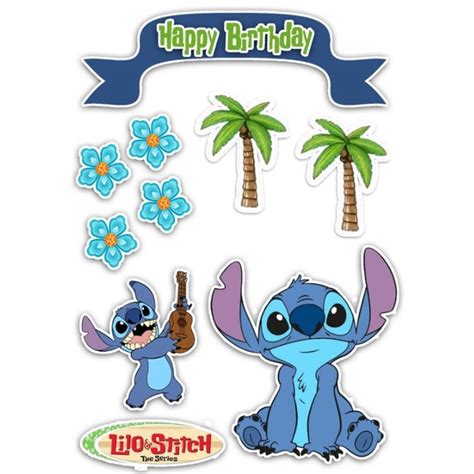 Topo De Bolo Lilo And Stitch Cake Birthday Cake Topper Printable Porn