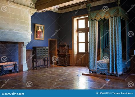 AZAY LE RIDEAU, FRANCE -12 July 2020: the Interior Rooms in Azay Le Rideau Castle in Loire ...