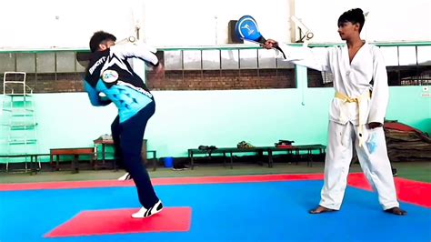 Taekwondo Turning Hook Kick Spinning Whip Kick Rajshahi Taekwondo