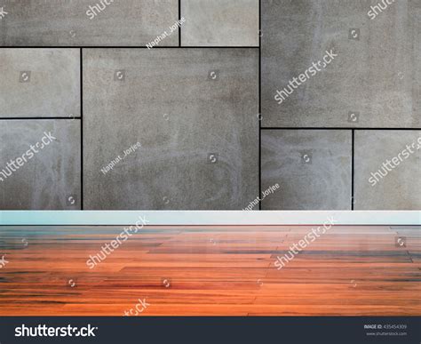 Interior Modern Empty Cement Board Wall Stock Photo 435454309 ...