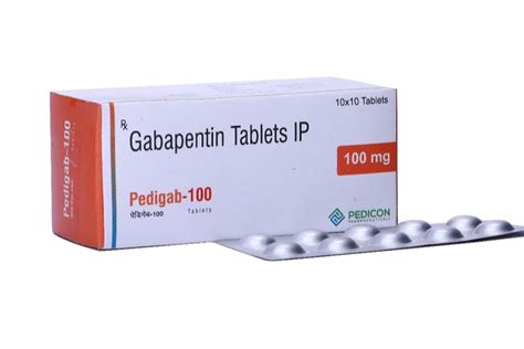 100 Mg Gabapentin Tablets, For Nerve Pain, 10 X 10 at Rs 67/strip in Mumbai