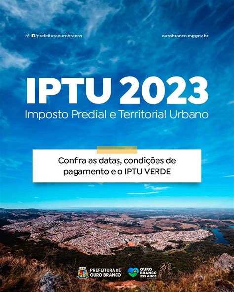 Prefeitura Municipal De Ouro Branco Iptu Parcela Nica