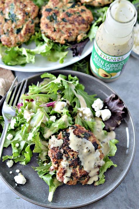 Keto Spinach Feta Turkey Burgers Easy Healthy Dinner Idea