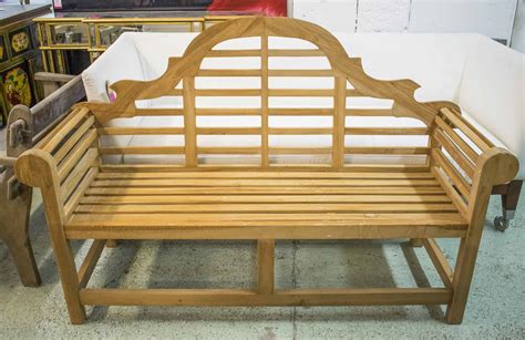 LUTYENS STYLE GARDEN BENCH, hardwood, 166cm W.