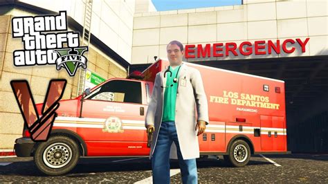 Grand Theft Auto 5 FiveM Cops Robbers Playing As A Paramedic