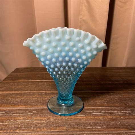 Hobnail Fan Vase Etsy