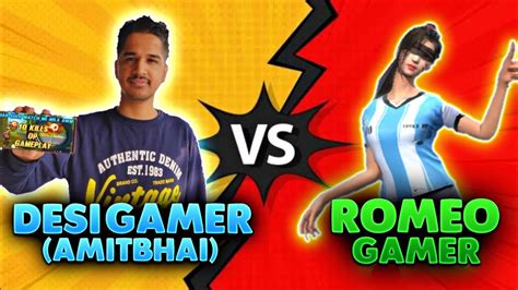 Amit Bhai Desi Gamer Vs Romeo Gamer Best Clash Squad Battle Bhai