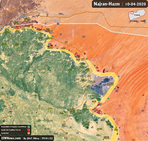 Map: Latest Updates On Al Jawf Front, 10 April 2020 - Islamic World News