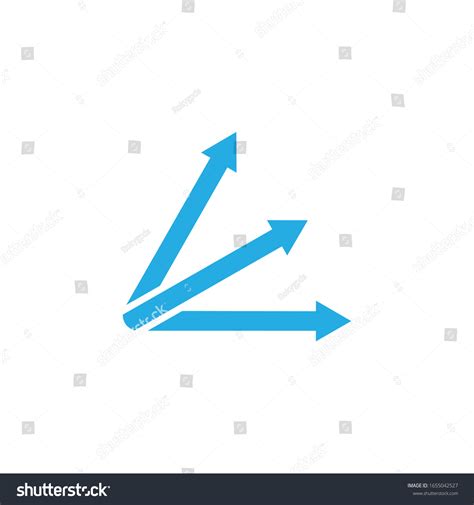 Triangle Arrow Up Logo Vector Design Abstract Royalty Free Stock