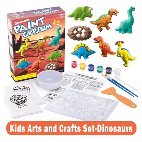 Homaful Kids Crafts and Arts Set Painting Kit for Real Painting Ready to Paint Figurines Craft ...