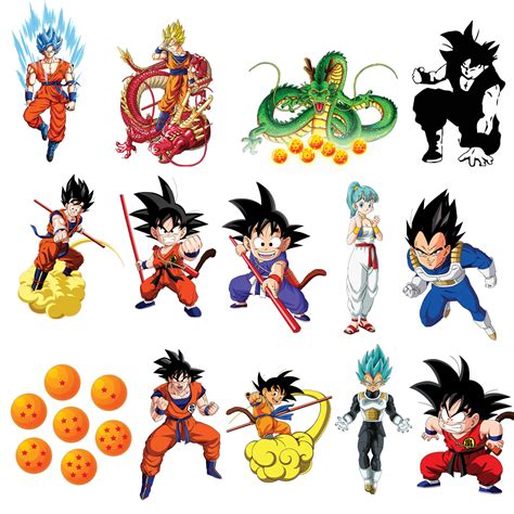 Dragon Ball Z Bundle Son Goku Anime Best Svg Digital Files Inspire Uplift Dragon Ball Canvas