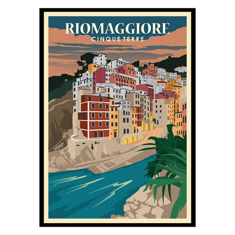 Cinque Terre Map Poster Buy Posters Art Prints At Posternature