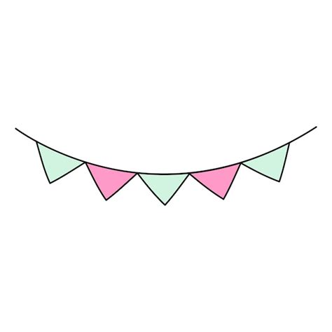 Premium Vector Cute Doodle Hand Drawn Triangular Flags Free Hand