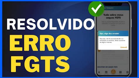 COMO RESOLVER ERRO AO ENTRAR NO APP FGTS YouTube
