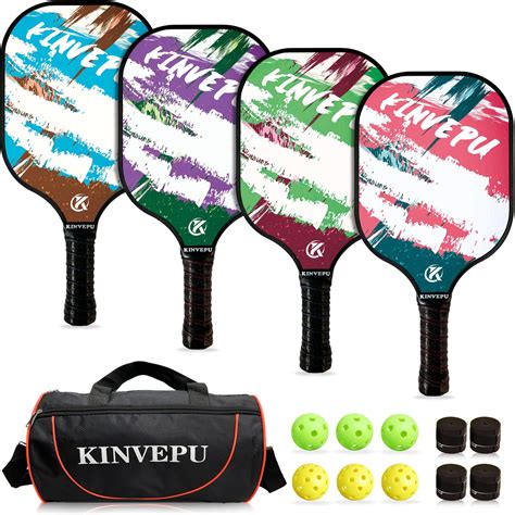 Kinvepu Pickleball Paddles Pickleball Paddles Set Of Fiberglass