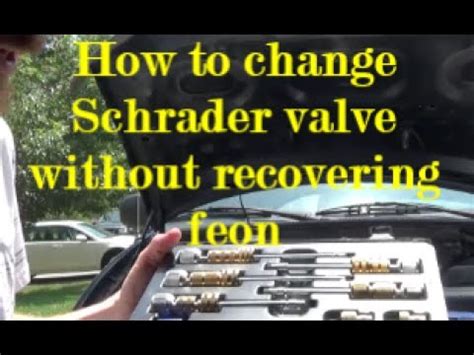 How To Replace A C Schrader Valve Youtube