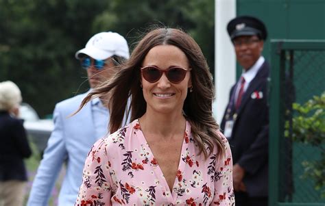 Pippa Middleton Wears Pink Floral Dress At Wimbledon Purewow