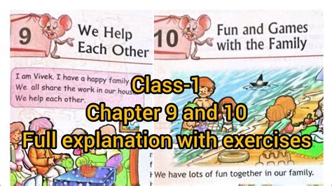 Class 1 E V S Chapter 9 And 10 Full Explanation Youtube