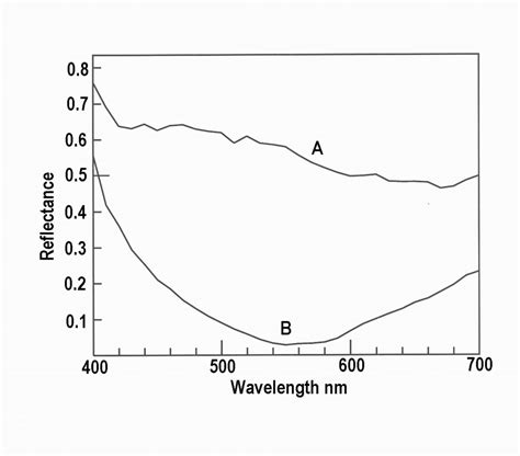 Specular Reflectance Spectrum Line A And Diffuse Reflectance Spectrum