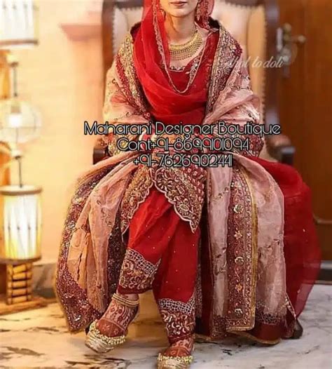 Bridal Suits With Heavy Dupatta Online Maharani Designer Boutique