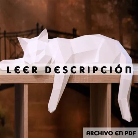 Papercraft Plantilla Gato Acostado Mebuscar M Xico