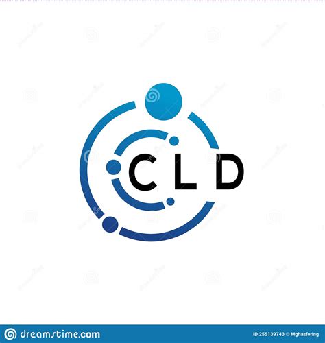 Design Do Logotipo Da Letra Cld Em Fundo Branco Conceito De Logotipo