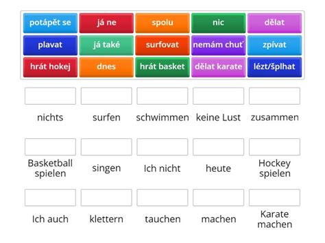 Wortschatz 2 Lektion Match Up